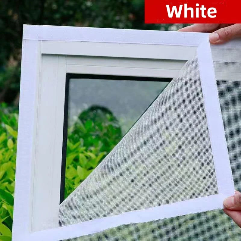 Mosquito-Proof Window & Door Screen – Custom Size Mesh Net (White)