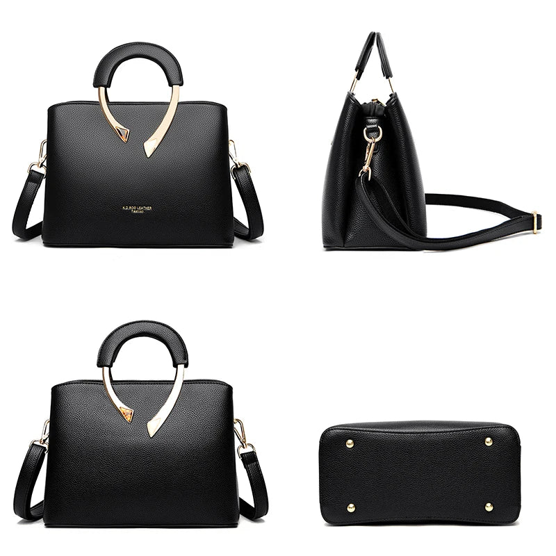 Women's Crossbody Bag – Lychee Pattern PU Leather Handbag