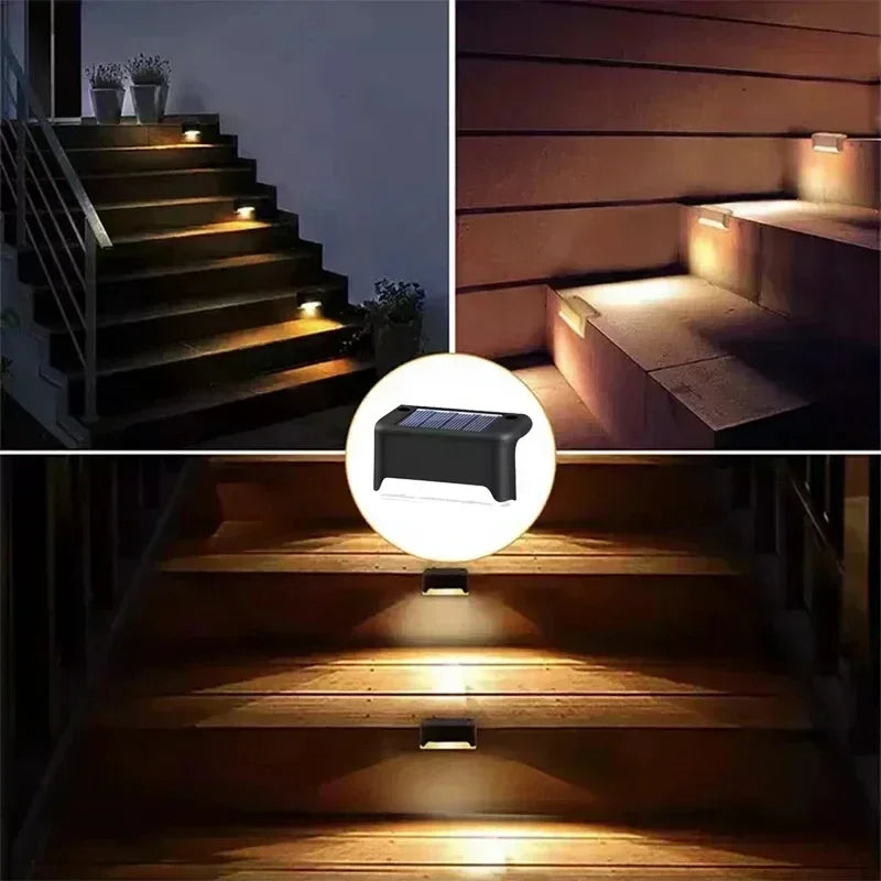 Solar LED Outdoor Step Lights – Waterproof Garden Stair & Deck Lamp