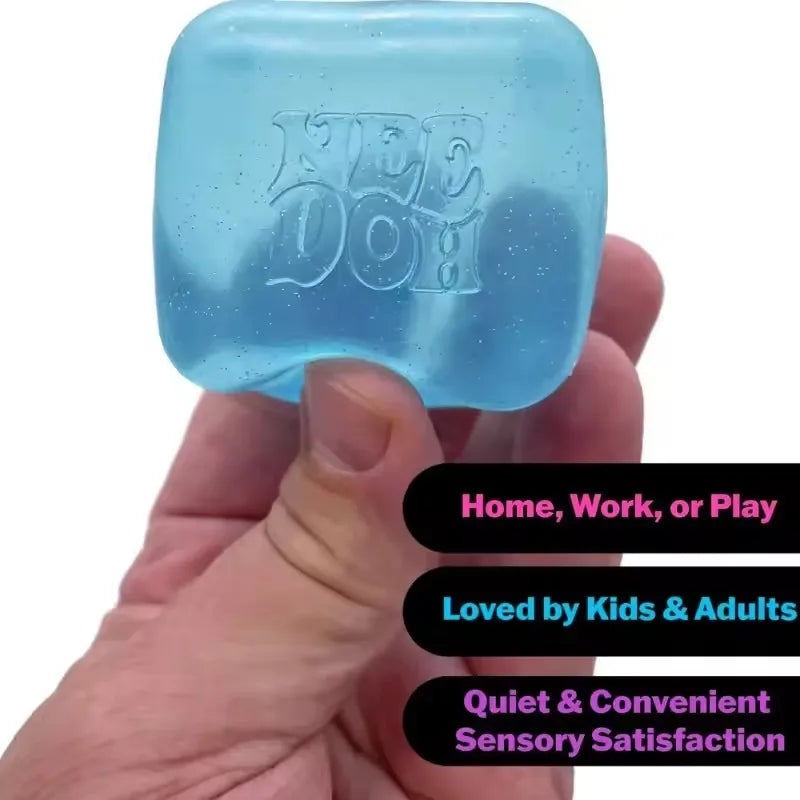 Needoh Nice Cube Sensory Stress Relief Toy – Pressure Relief Puzzle Block