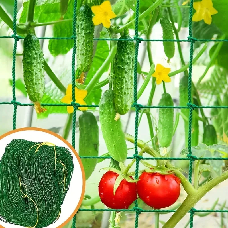Heavy-Duty Garden Trellis Netting – Polyester Grow Net for Climbing Plants & Vegetables