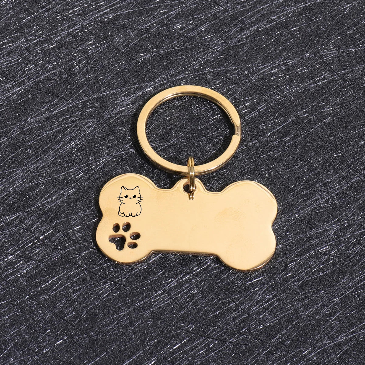 Personalized Dog & Cat ID Tags | Bone Shape | Laser Engraved Custom Name & Address