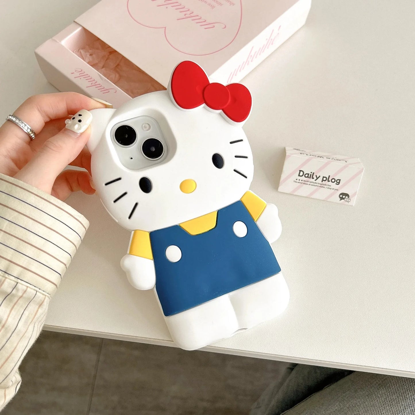 Sanrio Hello Kitty 3D Bow Phone Case – Cute Y2K Silicone Cover for iPhone 11–17 Pro Max