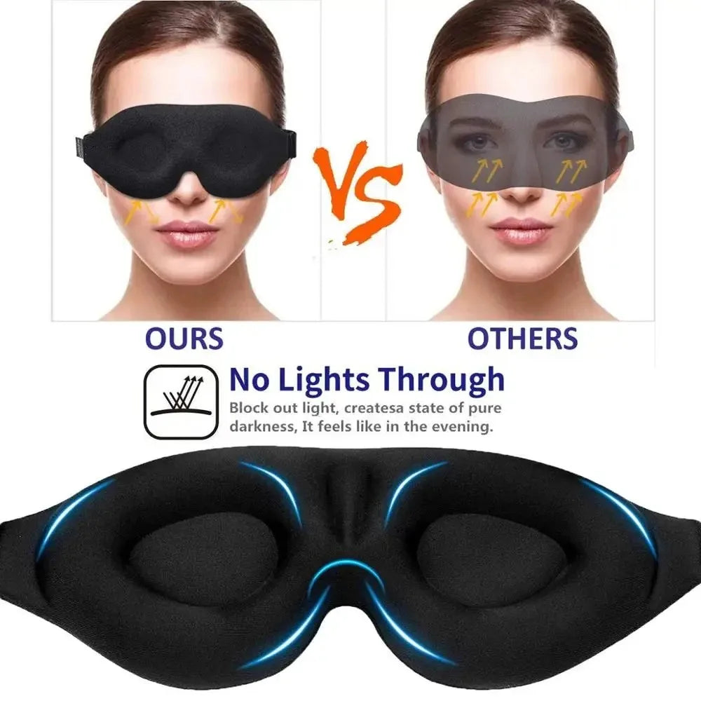 3D Sleep Mask – Contoured Cup Blindfold | Block Out Light for Women & Men