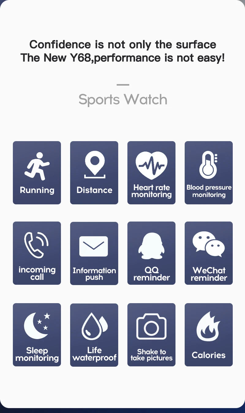 Smart Watch – Fitness Tracker with Heart Rate, Sleep & Blood Pressure Monitor