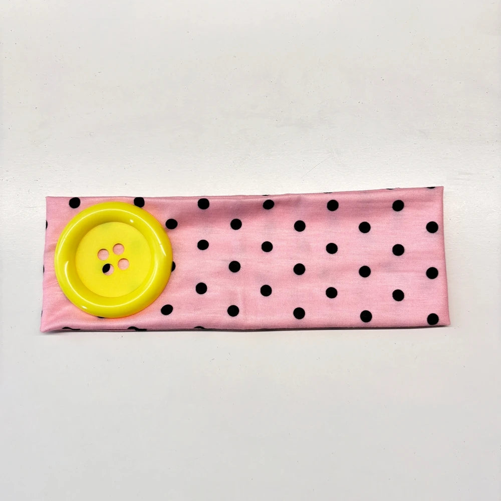 Y2K Retro Boho Wide Headbands – Stretch Dot Hair Accessories for Women | Yoga & Daily Wear