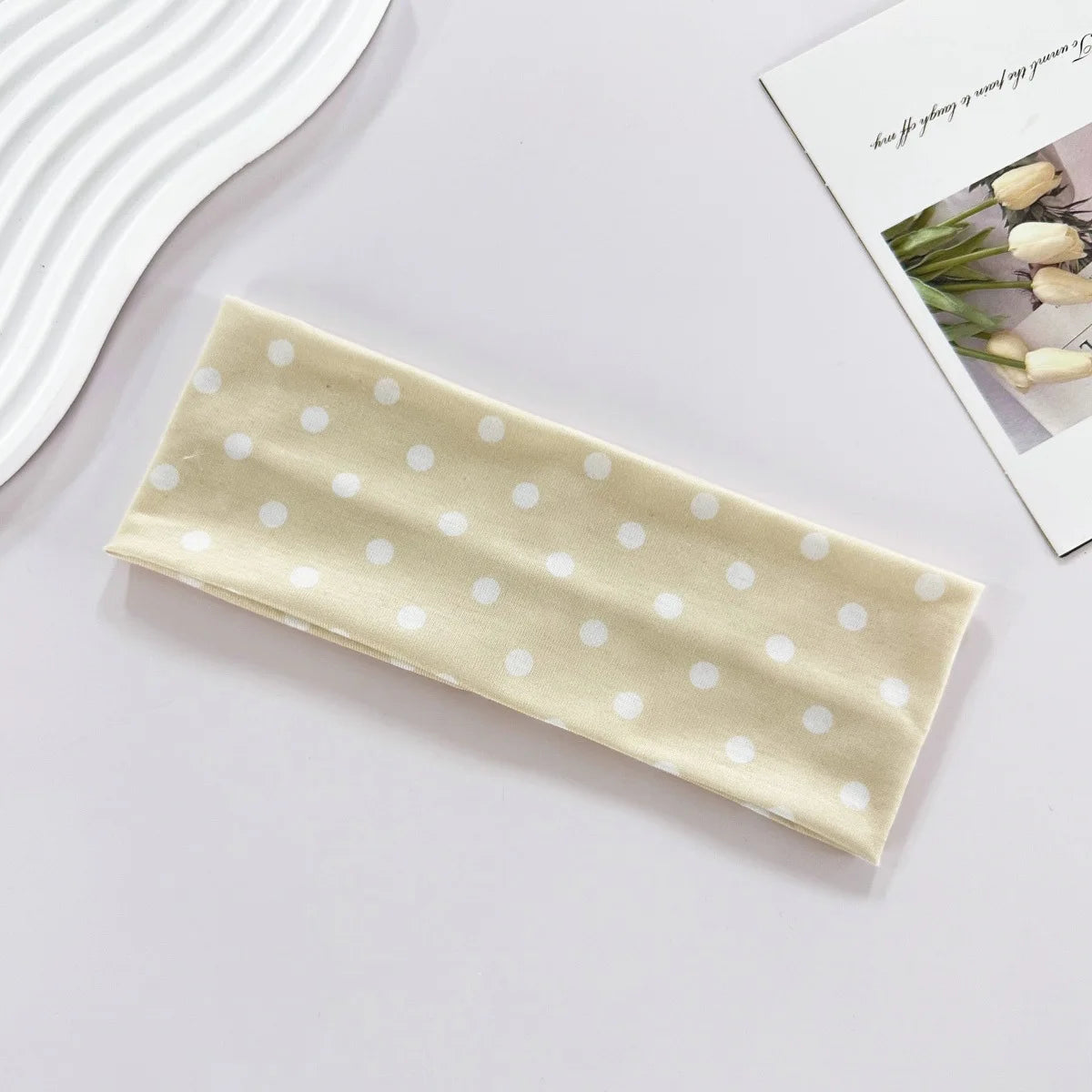 Y2K Retro Boho Wide Headbands – Stretch Dot Hair Accessories for Women | Yoga & Daily Wear