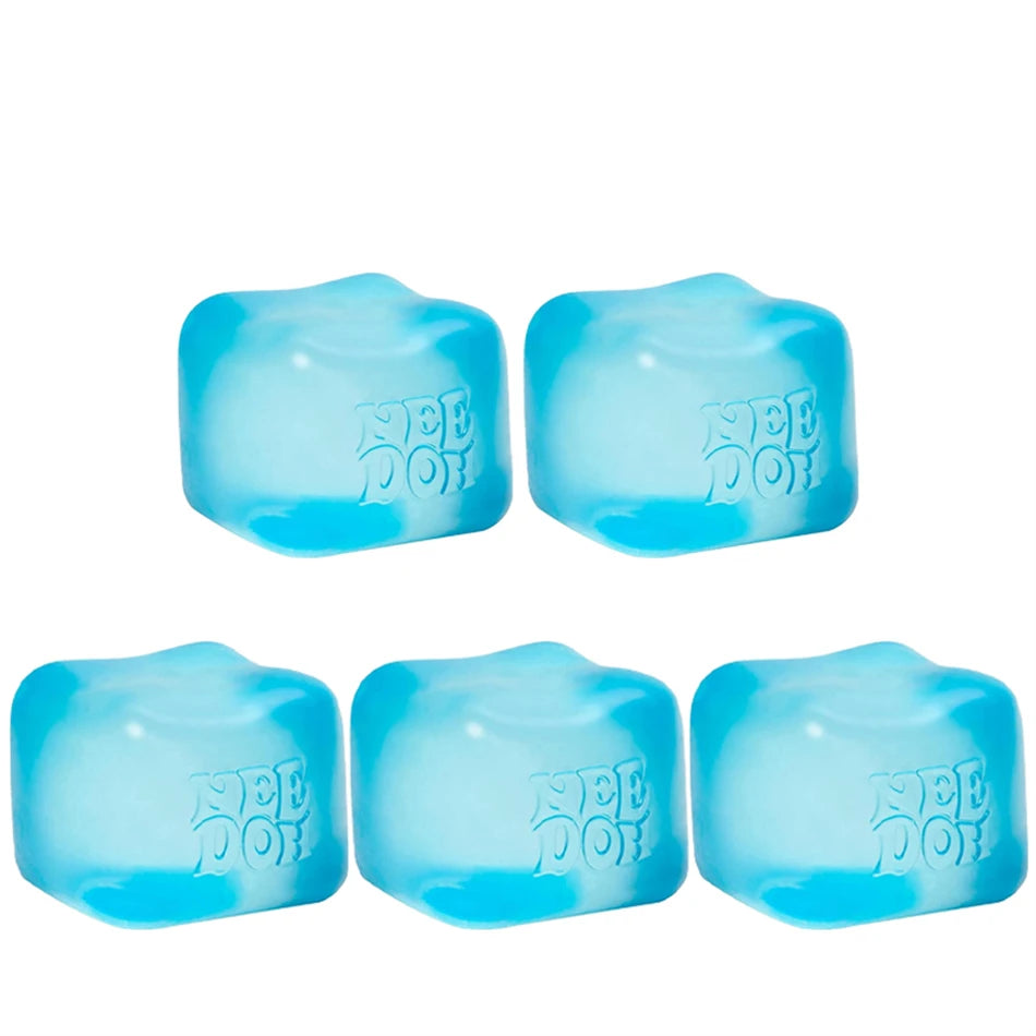 Needoh Nice Cube Sensory Stress Reliever Fidget Tool for Anxiety & Focus Desk Sensory Cube for Adults & Kids