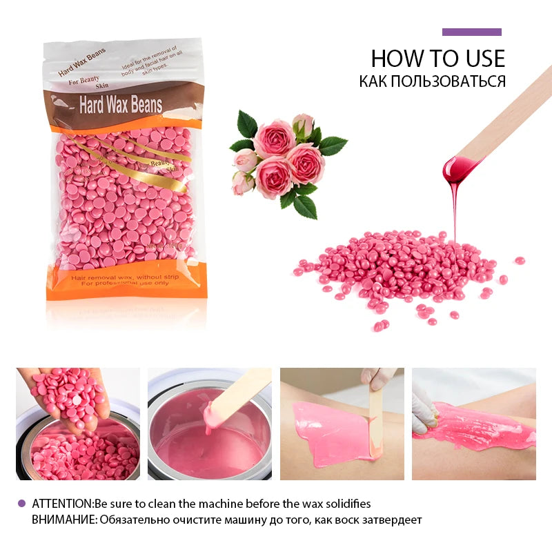 Hard Wax Beans for Hair Removal – Brazilian & Body Waxing (50g/200g/500g)