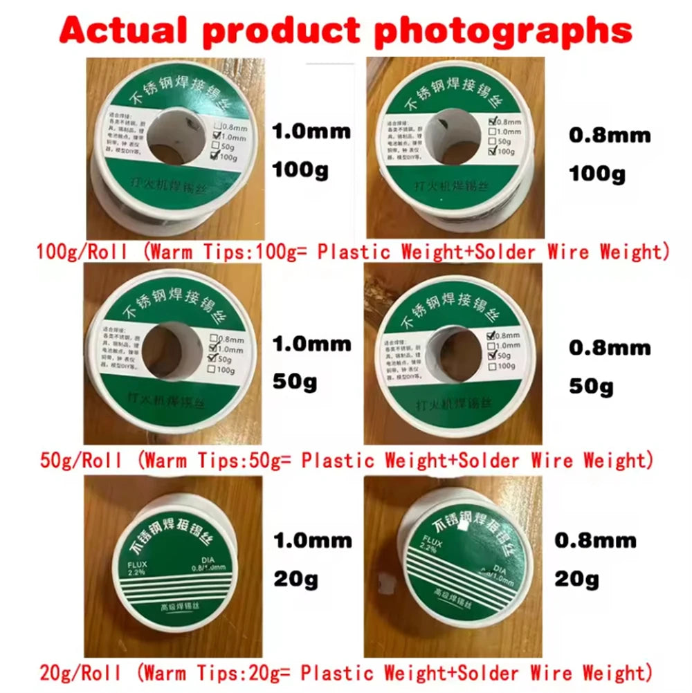 Rosin Core Soldering Wire — No-Clean Flux 2.0% | 0.8mm & 1.0mm