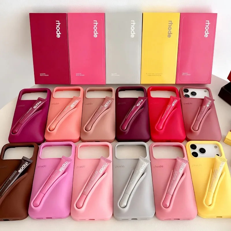 Lemontini Lip Gloss Phone Case | Silicone Cover for iPhone 11–17 Series