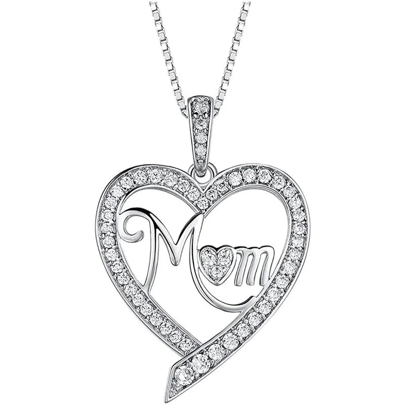 Elegant Heart-Shaped Pendant Necklace – Mother's Day Gift for Best Friends