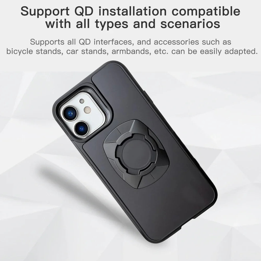 Twist Lock Phone Case Holder – Motorcycle & Bicycle Mount for iPhone 12–17 Pro Max