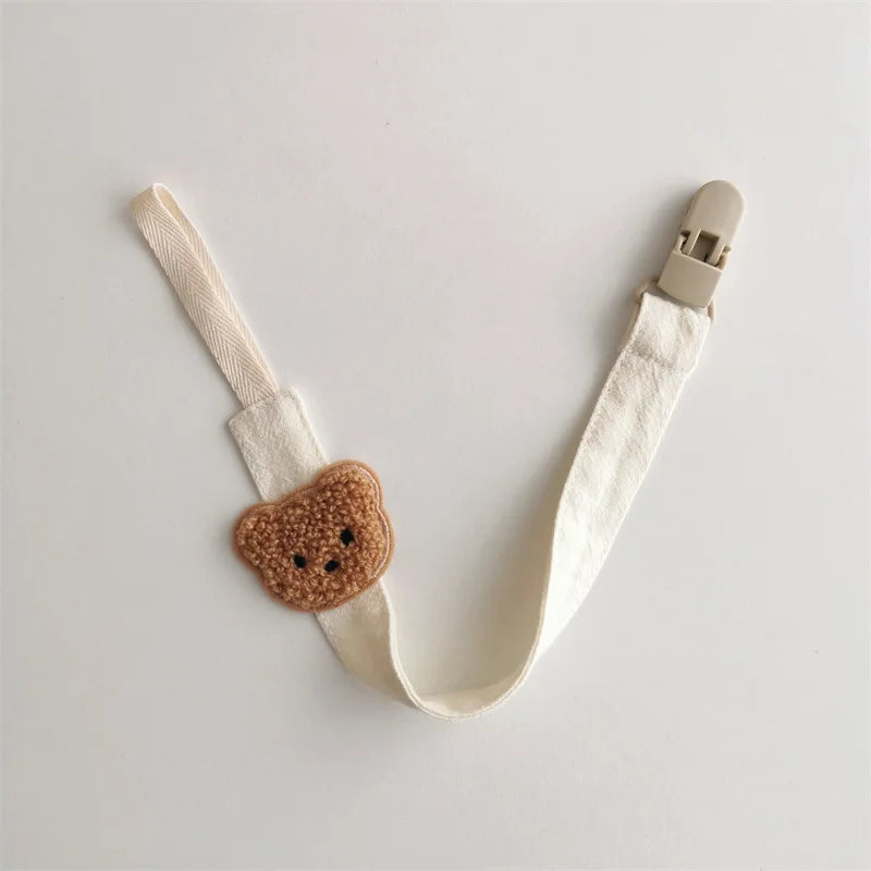 Cute Bear Baby Pacifier Clip — Anti-Drop Cartoon Teething Chain Holder