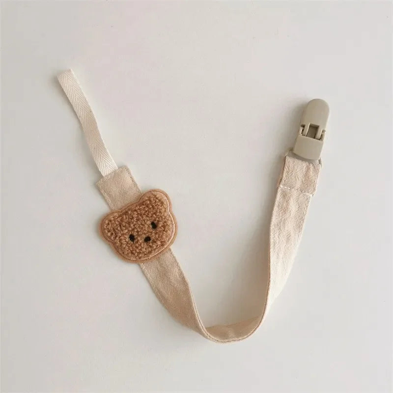 Cute Bear Baby Pacifier Clip — Anti-Drop Cartoon Teething Chain Holder