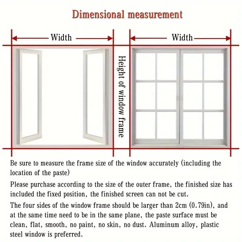 Mosquito-Proof Window & Door Screen – Custom Size Mesh Net (White)