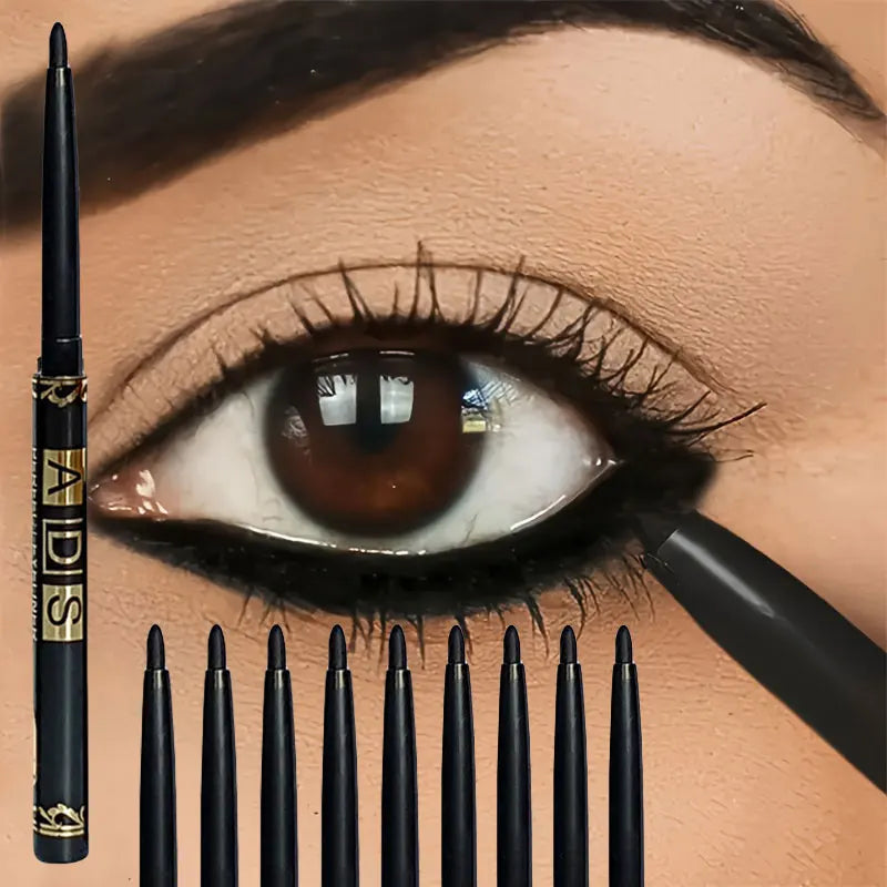 Waterproof Black Eyeliner Pencil Set – Long-Lasting, Smudge-Proof Eye Makeup (3PCS / 9PCS)