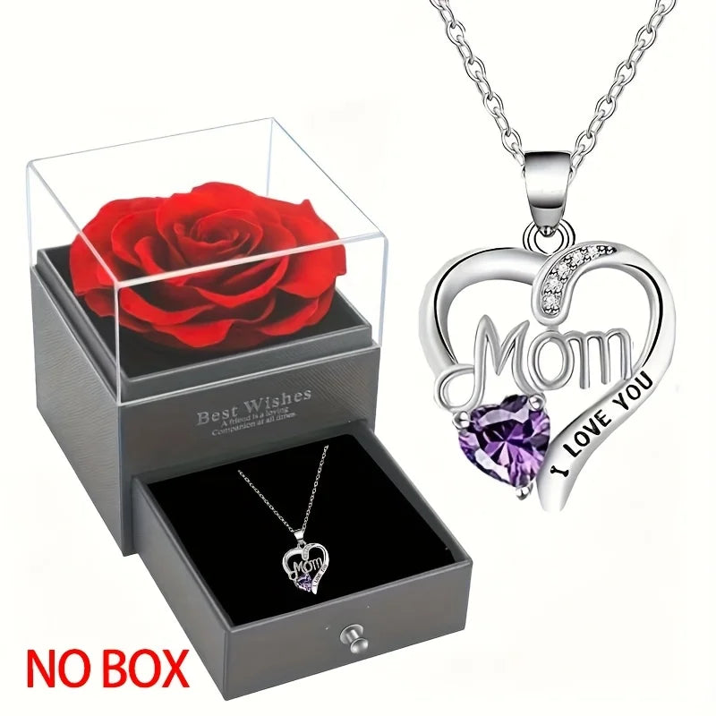 Elegant Heart-Shaped Pendant Necklace – Mother's Day Gift for Best Friends