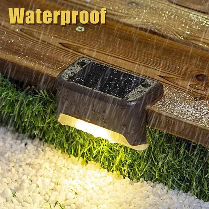 Solar LED Outdoor Step Lights – Waterproof Garden Stair & Deck Lamp