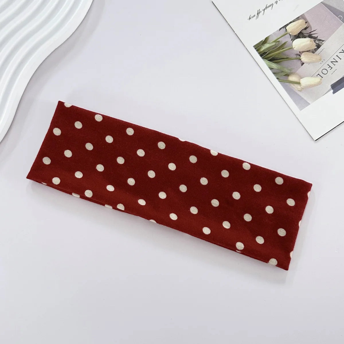 Y2K Retro Boho Wide Headbands – Stretch Dot Hair Accessories for Women | Yoga & Daily Wear