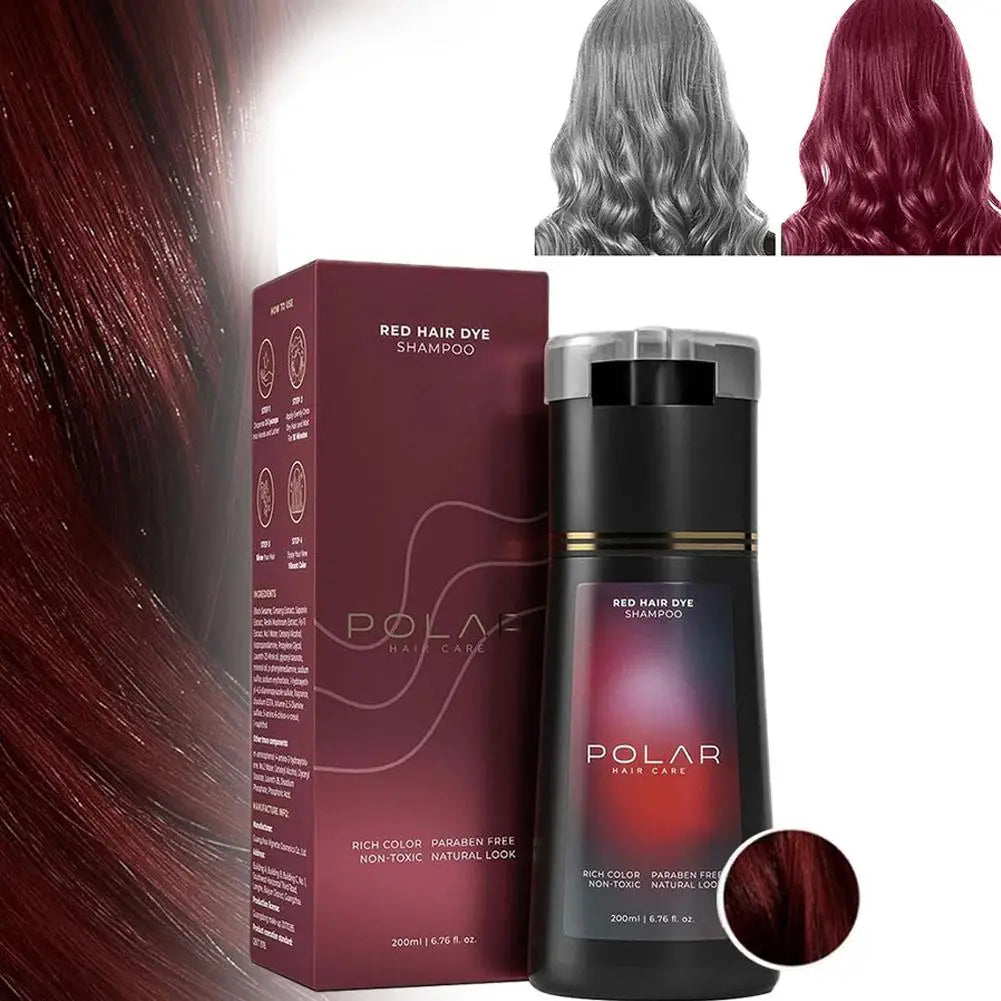 Natural Hair Dye Shampoo for Gray Hair – Black, Brown & Purple 200ml