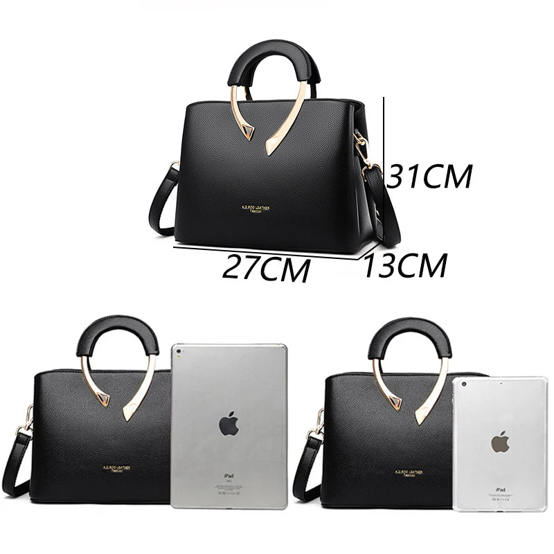 Women's Crossbody Bag – Lychee Pattern PU Leather Handbag