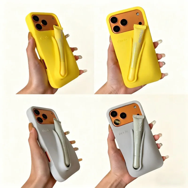 Lemontini Lip Gloss Phone Case | Silicone Cover for iPhone 11–17 Series