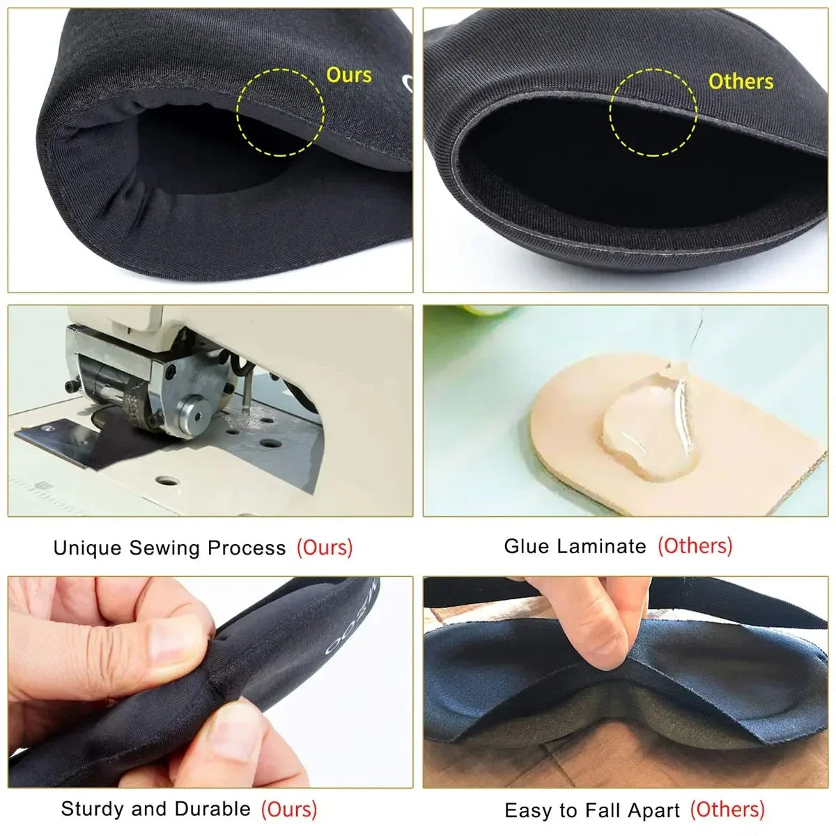 3D Sleep Mask – Contoured Cup Blindfold | Block Out Light for Women & Men