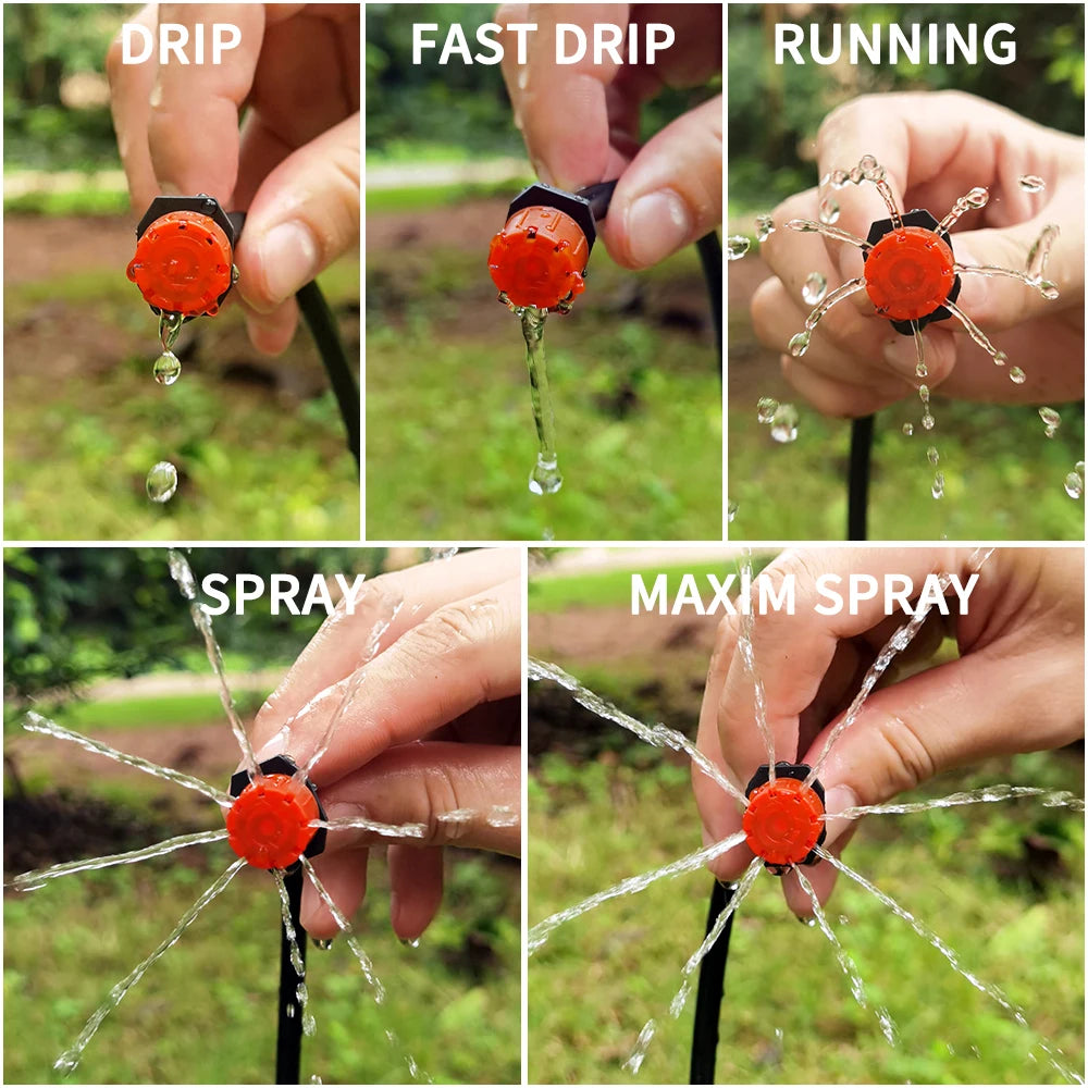 Micro Drip Irrigation Kit – Automatic Watering System with Adjustable Drippers & Misting Nozzles (5M–20M)