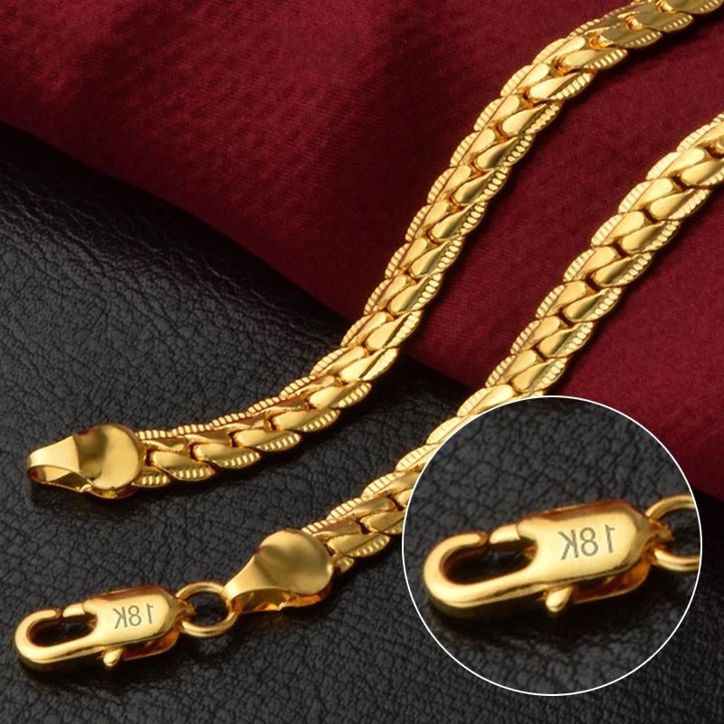18K Gold & Silver Plated Chain Necklace for Women – Multiple Lengths