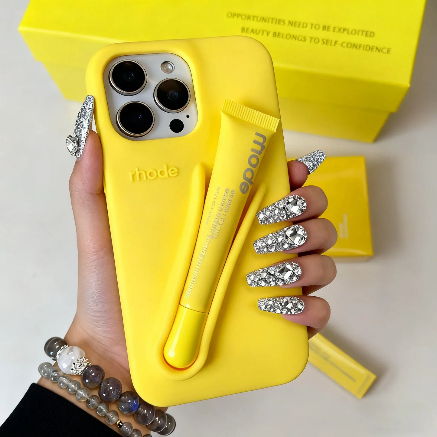 Lemontini Lip Gloss Phone Case | Silicone Cover for iPhone 11–17 Series