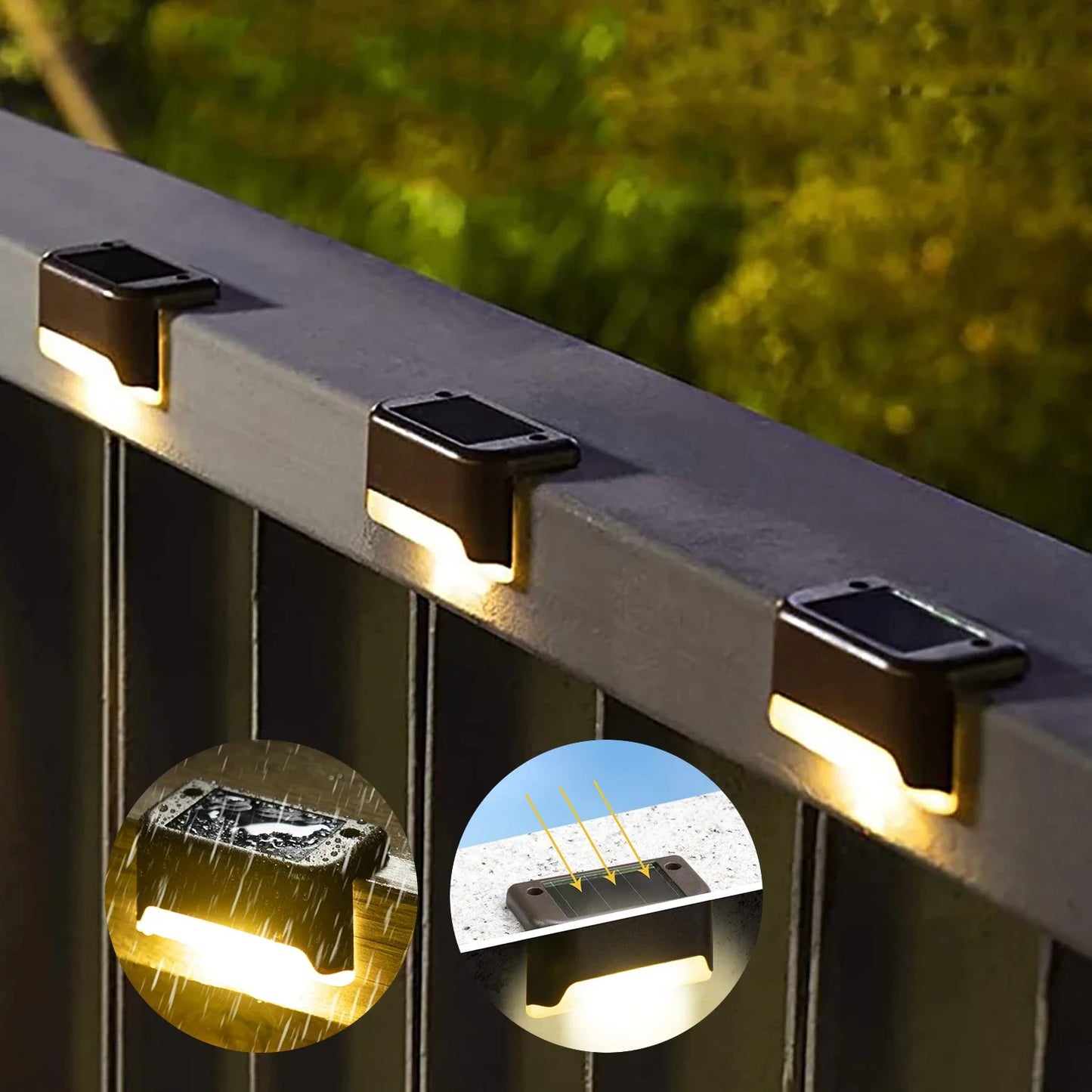 Solar LED Outdoor Step Lights – Waterproof Garden Stair & Deck Lamp