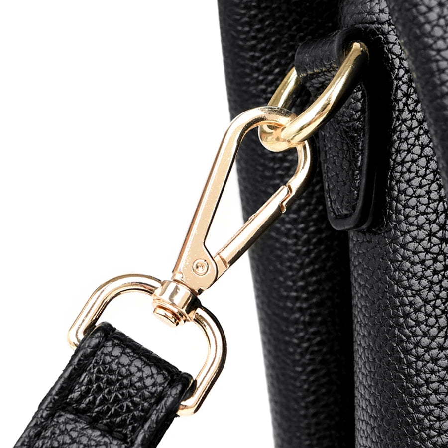 Women's Crossbody Bag – Lychee Pattern PU Leather Handbag