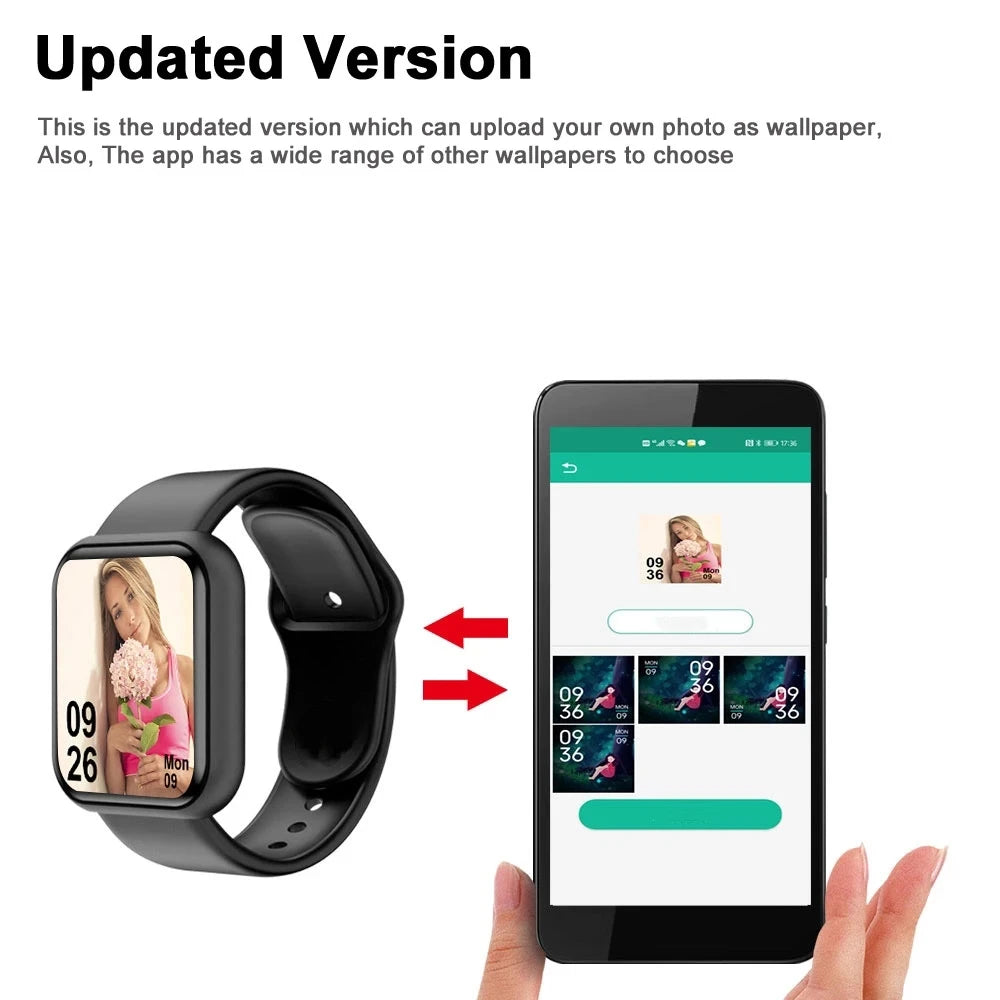 Smart Fitness Watch – Y68 & 116Plus | Heart Rate, Sleep & Message Tracker