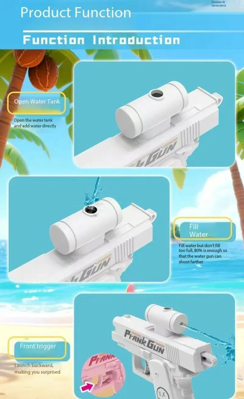 Double-Sided Reverse Water Gun – Summer Prank Toy for Kids & Adults