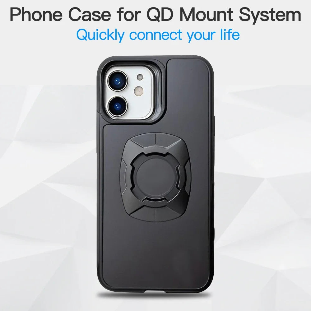 Twist Lock Phone Case Holder – Motorcycle & Bicycle Mount for iPhone 12–17 Pro Max