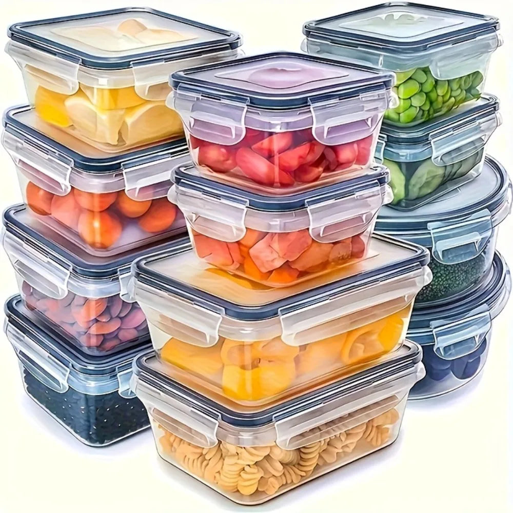 8-Piece Airtight Food Storage Containers Set – BPA-Free, Microwave & Freezer Safe