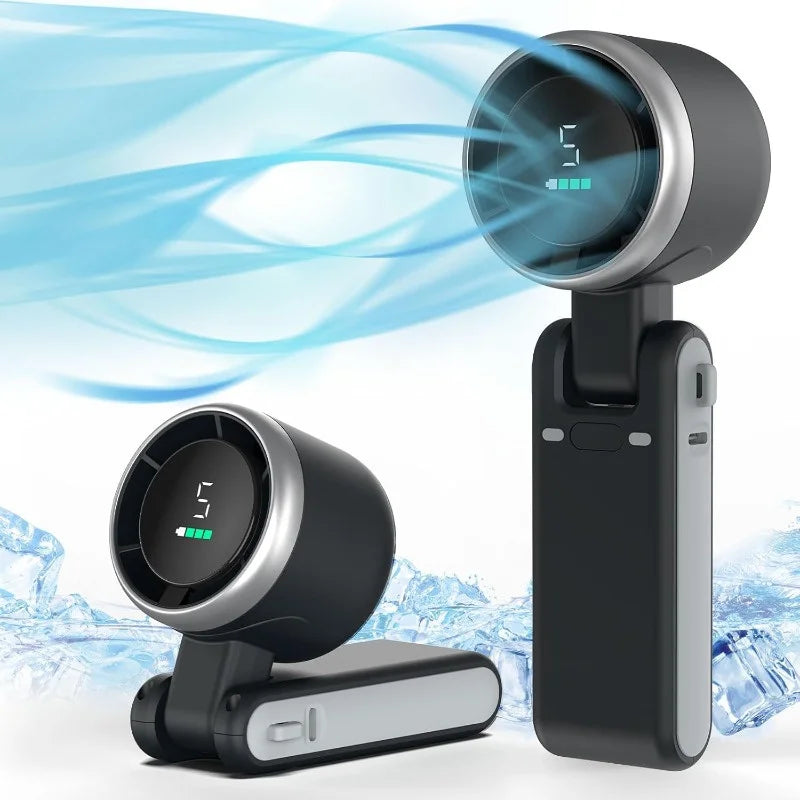 3-in-1 Portable Mini Fan – 5-Speed, 3600mAh Rechargeable, USB Charging