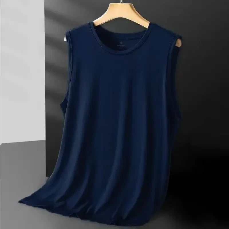 Men's Ice Silk Mesh Tank Top – Lightweight Breathable Summer Vest