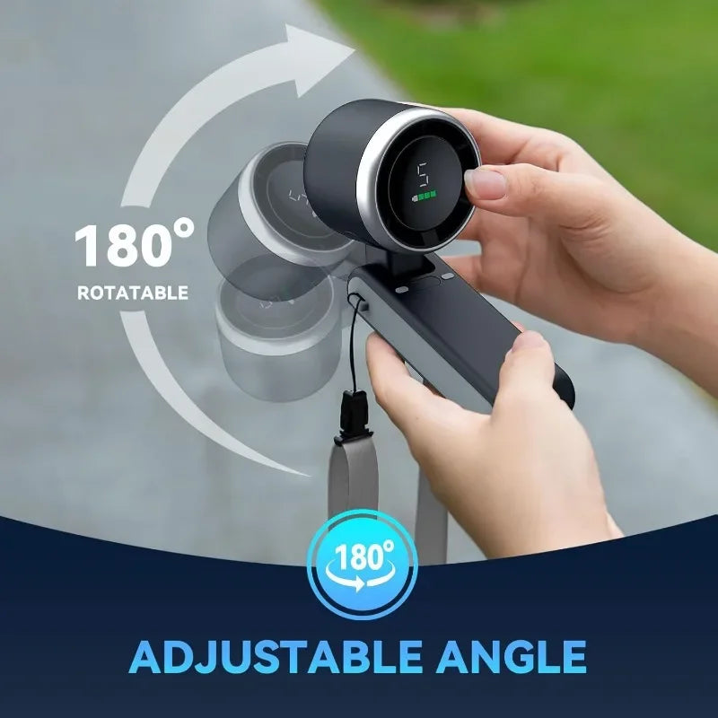 3-in-1 Portable Mini Fan – 5-Speed, 3600mAh Rechargeable, USB Charging