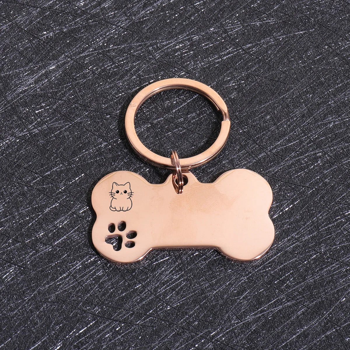 Personalized Dog & Cat ID Tags | Bone Shape | Laser Engraved Custom Name & Address