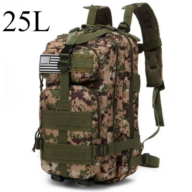 25L/50L Tactical Molle Backpack – Outdoor Hiking, Camping & Trekking Bag