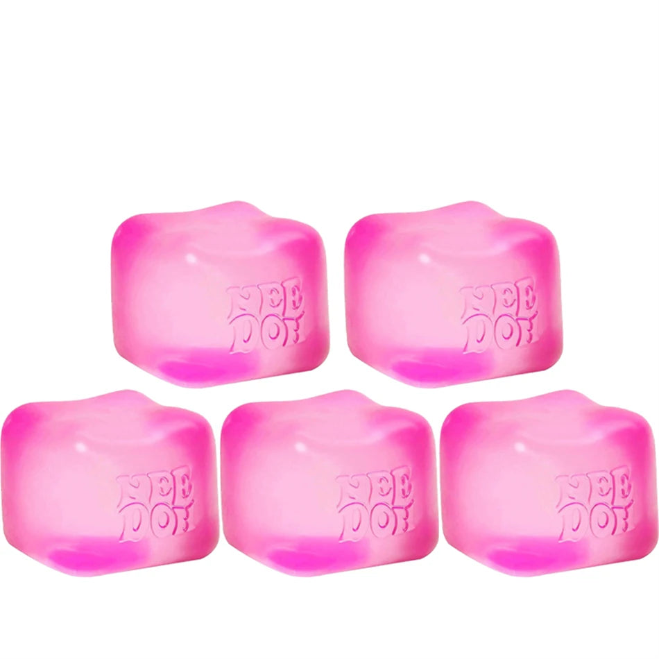 Needoh Nice Cube Sensory Stress Reliever Fidget Tool for Anxiety & Focus Desk Sensory Cube for Adults & Kids
