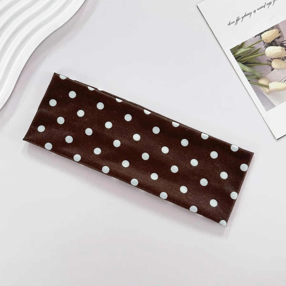 Y2K Retro Boho Wide Headbands – Stretch Dot Hair Accessories for Women | Yoga & Daily Wear