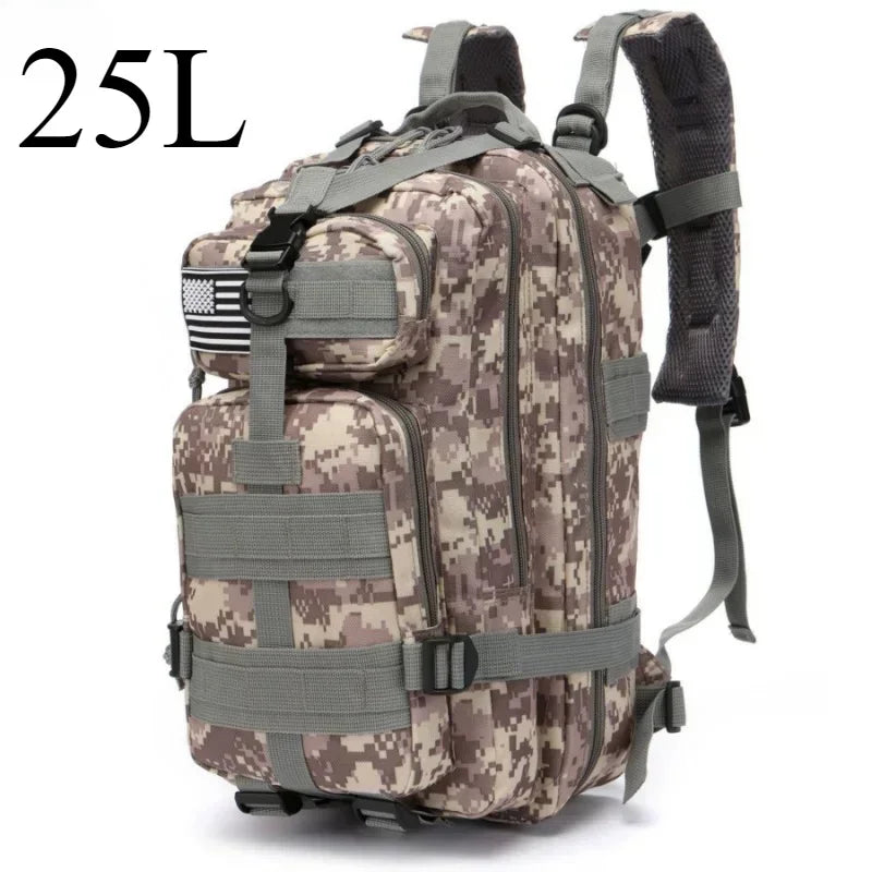 25L/50L Tactical Molle Backpack – Outdoor Hiking, Camping & Trekking Bag