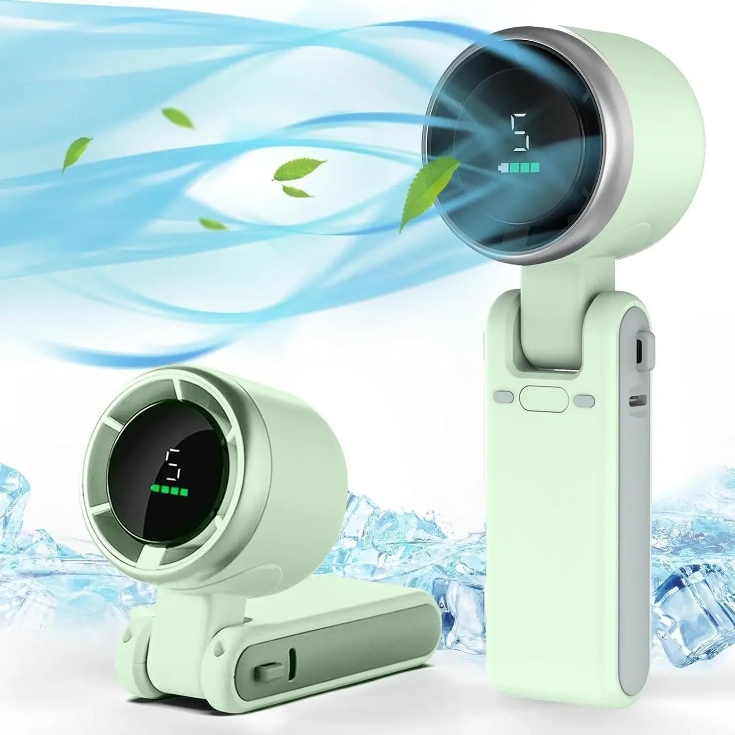 3-in-1 Portable Mini Fan – 5-Speed, 3600mAh Rechargeable, USB Charging