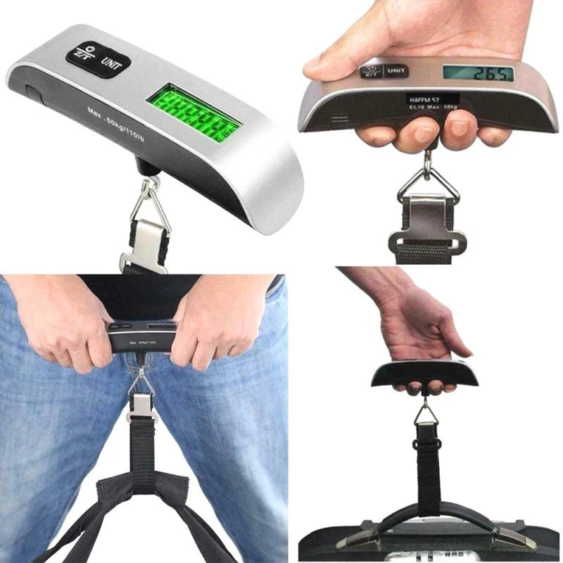 Digital Luggage Scale — LCD Display, 110lb/50kg Capacity (2 Styles)