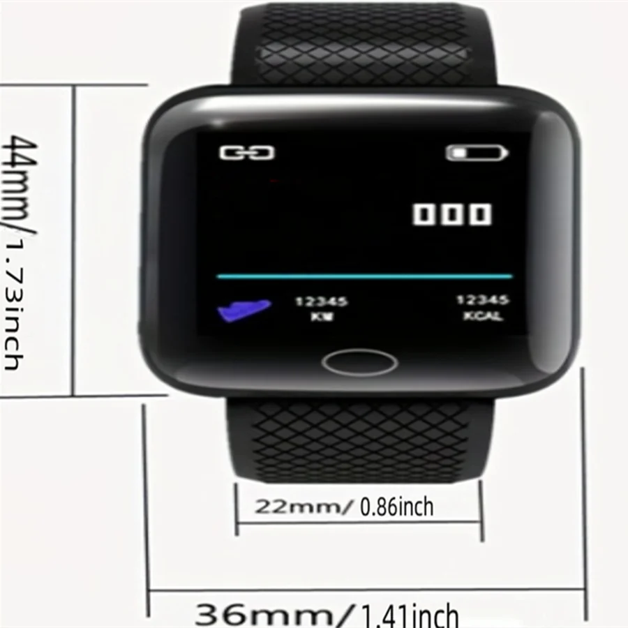 Smart Fitness Watch – Y68 & 116Plus | Heart Rate, Sleep & Message Tracker
