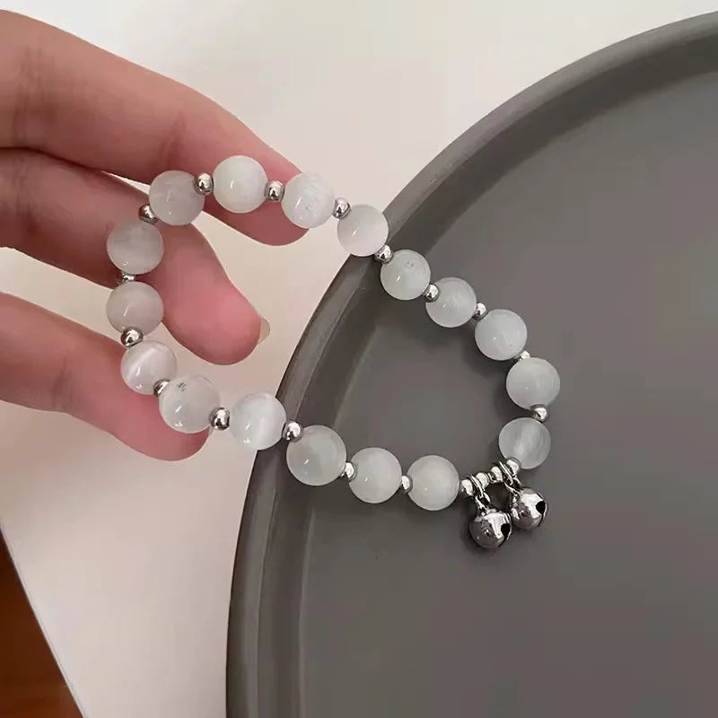 Crystal Beads Charm Bracelet – Korean Style Jewelry Gift for Women & Girls
