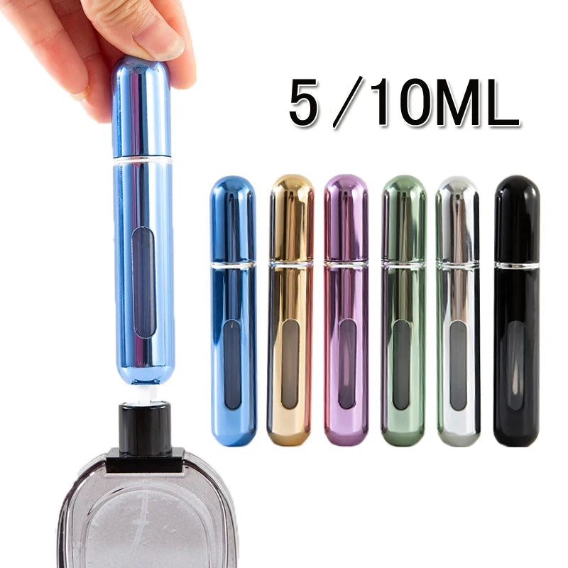 Mini Perfume Refill Spray Bottle — Portable Bottom-Fill Atomizer (5ml / 10ml)